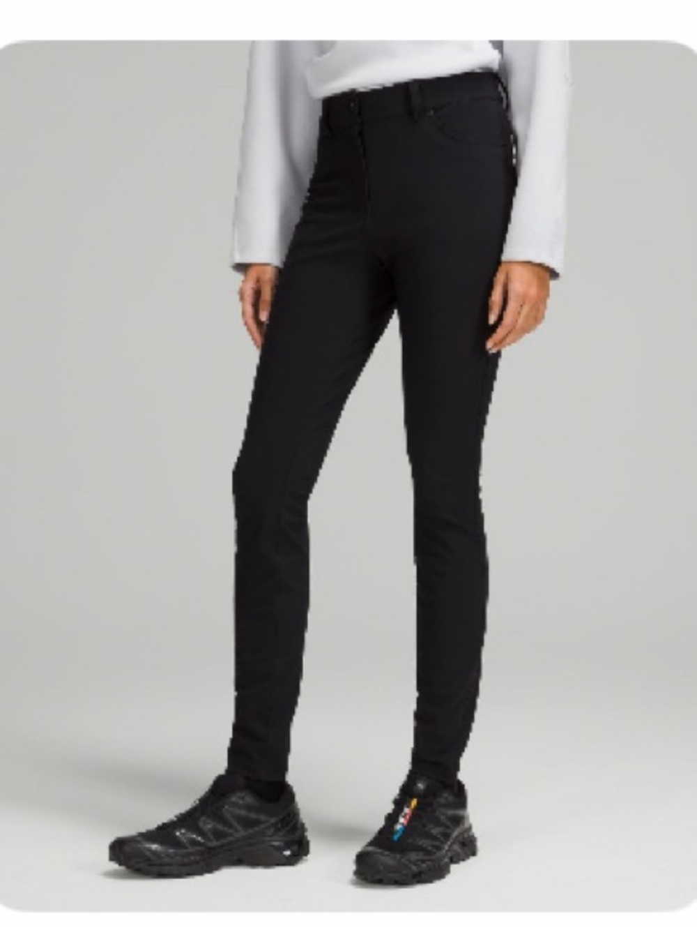 Lululemon Athletica City Slick Slim Fit High Rise Black Straight-Leg 27
